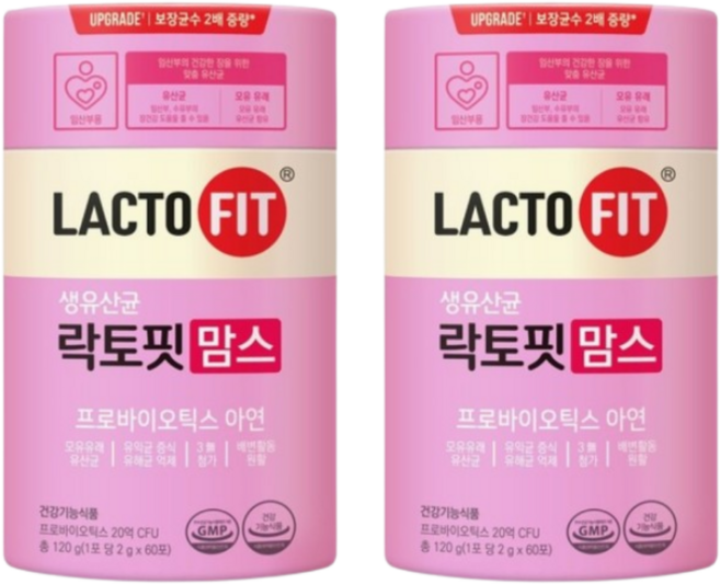 종근당건강 락토핏 맘스 60포 2개, 60회분
