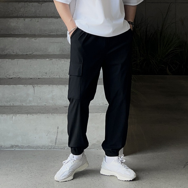 데일트 남자 리얼 썸머 빅사이즈 냉장고 스판 카고 조거팬츠