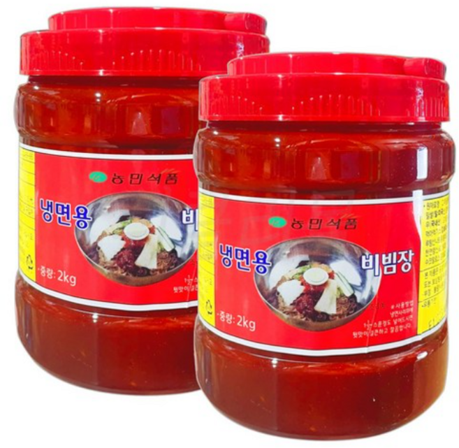 [퀴클리몰] 농민식품 냉면용 비빔장 2kg 비빔소스/양념장, 2개