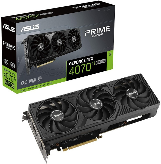 ASUS SFF-Ready Prime GeForce RTX™ 4070 Ti Super OC Edition 16GB GDDR6X 그래픽 카드