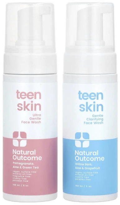 내추럴 아웃컴 틴 스킨 페이스 워시 듀오 클리어링 페이스 워시 1세트 각 150ml NLO-94341 - 쿠팡