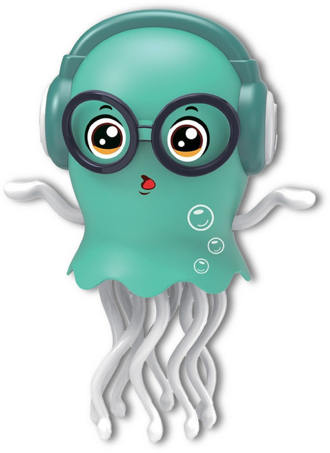 KC인증 LED 댄싱 해파리 로봇 젤리피쉬 문어 피규어 모형, 민트, 1개