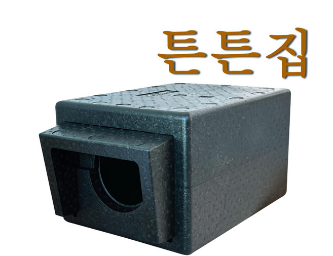 캐츠맘 2025 신형 튼튼집 겨울집 길냥이집 길고양이집 하우스 쉘터 epp 친환경 고보협집 여름집 4계절용, 튼튼집 블랙, 1개