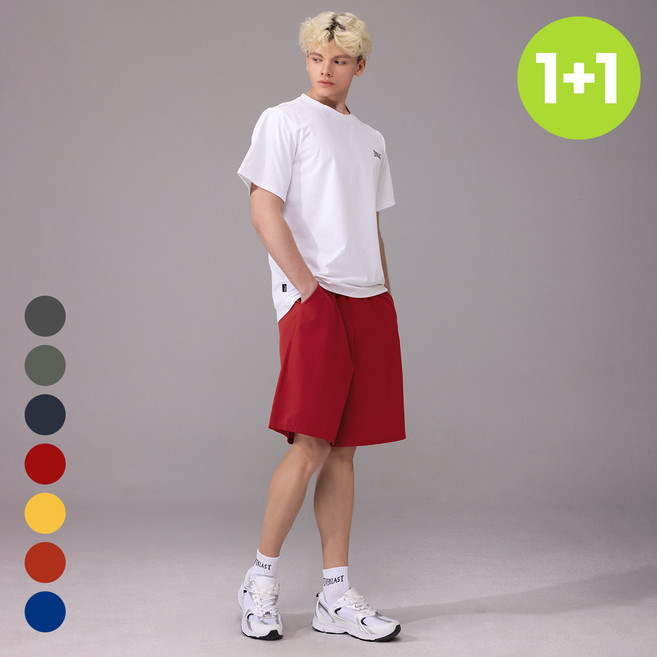 1+1 에버라스트 헬스 반바지 4.5부 러닝 쇼츠