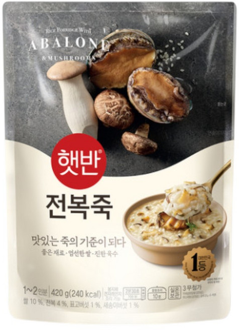 비비고 전복내장죽, 420g, 16개