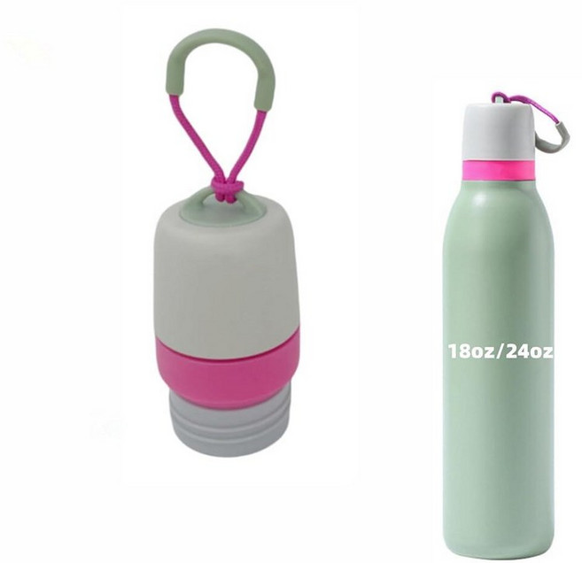 Owala FreeSip 트위스트 단열 스테인리스 스틸 532ml(18온스) 709.8ml(24온스) 물병과 호환되는 교체 뚜껑 (로즈 레드)_159105, 로즈 레드_159105