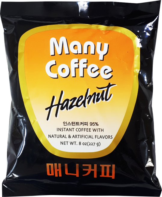 (무료배송)매니 헤이즐넛커피227g 헤이즐넛커피 인스턴트커피