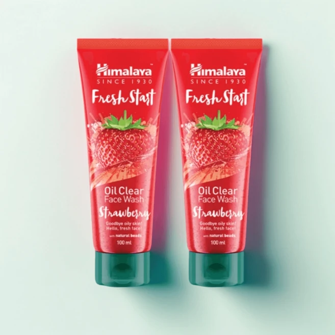 히말라야 프레쉬 스타트 오일 클리어 페이스 워시 스트로베리, 100ml, 2개 - 쿠팡