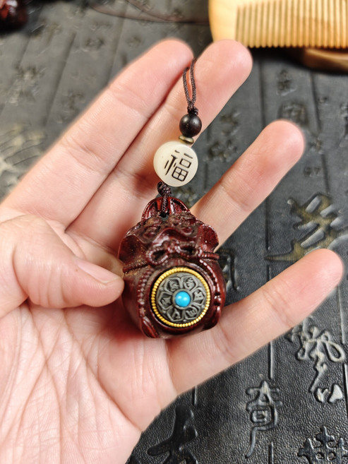 檀木 六字真言 可旋轉 福袋, 詳情見包裝