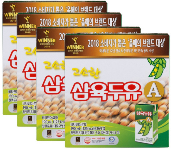 삼육두유 A, 190ml, 64개