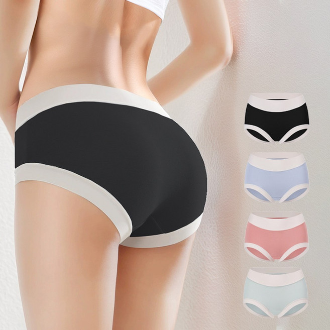 어머머스 여성 편한 모달 50수 노라인 미디 팬티 4p