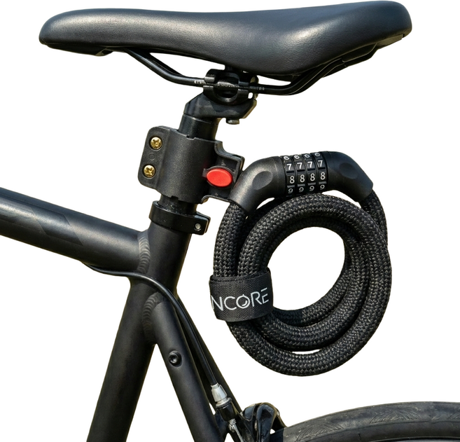 레인코어 도난방지 자전거 자물쇠 다용도 잠금장치 (브라켓+벨크로 포함), 1개, 80cm