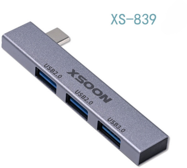 USB 3.0 허브 3포트 초소형 멀티 USB허브 노트북 맥북 확장 젠더, 1개, XS-839
