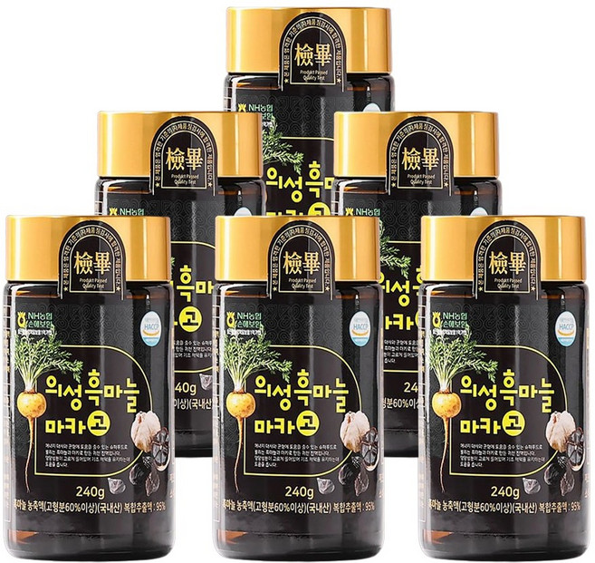 [서비마켓] 의성 흑마늘 마카고 액기스 고농축 진액고, 6개, 720g