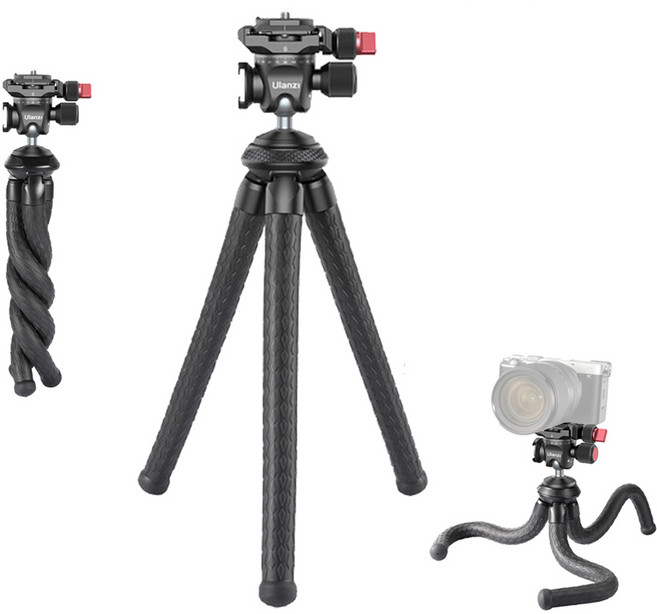 Ulanzi MT-35 문어발 삼각대 메탈볼헤드 2kg 지지하중 브이로그용