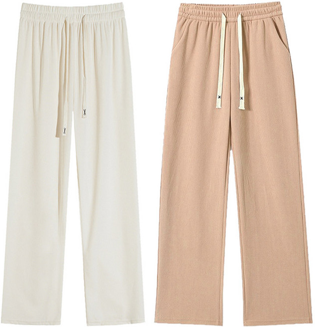 2장세트 유니미스 여성 겨울 골덴 와이드 기모 코듀로이 바지