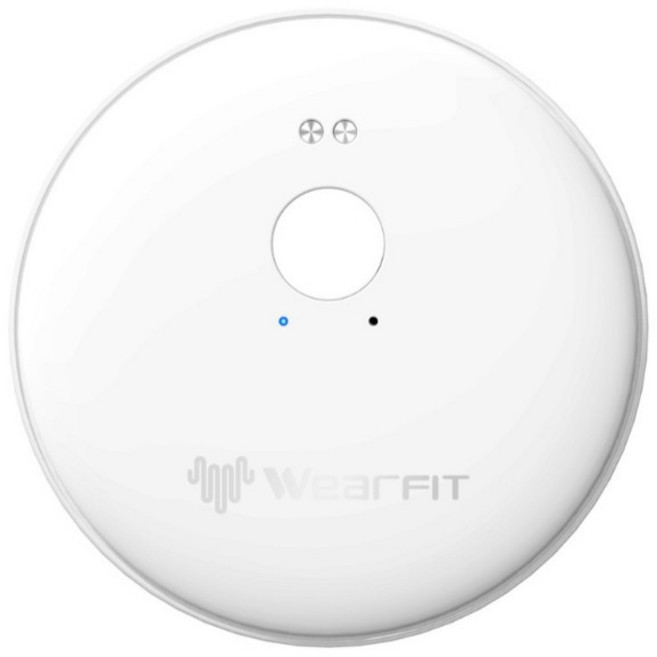 WearFIT 智能翻譯機 AI102 圓形多國語言翻譯器 - 便攜藍牙語音即時傳譯 AI手機助手, 白色