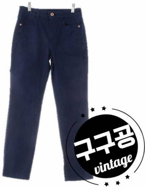 1876 마시모두띠 여성 춘추 다크데님블루 스트레치 면혼방 슬림 테이퍼드 팬츠 [24]