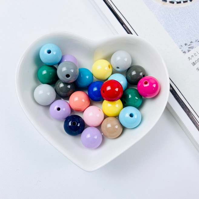 페일톤 컬러 아크릴 구슬비즈(20g), 혼합12mm, 1개