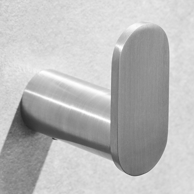 타공식 스테인레스 후크 옷걸이 고리 욕실 주방 현관용 다용도 SUS304 벽걸이형, 02.무광(LPWHS2302), 1개