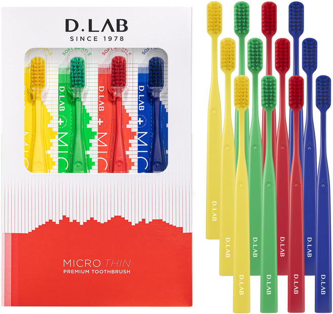 디랩 국산 부드러운 미세모 와이드 어금니 치석 치태 입냄새 제거 칫솔 추천, 1개, 12개입