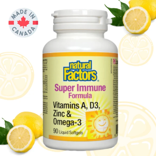 Natural Factors 슈퍼이뮨 (비타민 A D3 아연 및 오메가-3) - 90 소프트젤, 1개, 90정 - 쿠팡