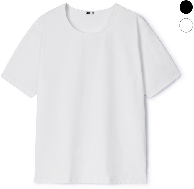 [엔티비씨] U넥 쿨코튼 베이직 반팔 티셔츠_2COLOR