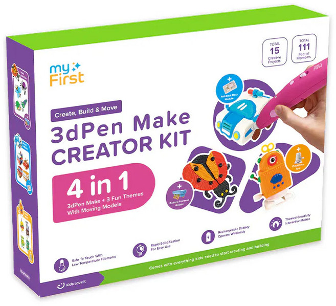 相機專家 myFirst 3D Pen Make 3D列印筆創作套組 兒童安全 創意趣味 藍色 紅色 公司貨