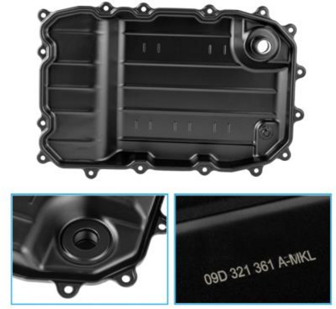 아우디 Q7 2006-2015 폭스바겐 투아렉 7L 2002-2010용 하부 자동 변속기 오일 팬 09D321361 09D321361A
