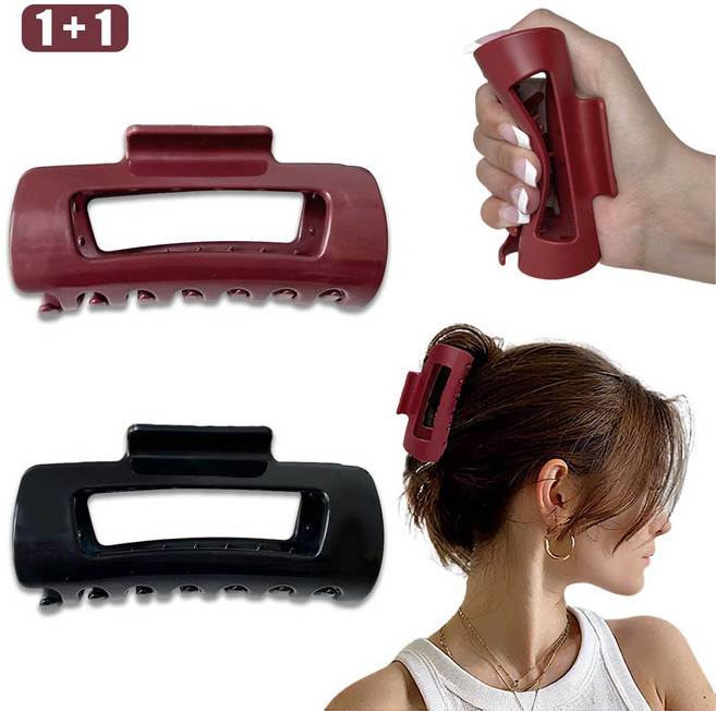 루베이 빅사이즈 부드러운 집게핀 강력고정 미끄럼방지 반묶음 올림머리 머리핀