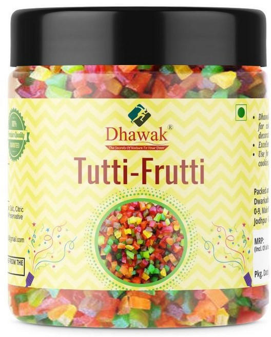 Dhawak 믹스 Tutti Frutti 체리 케이크용 멀티컬러 Tutti Frutti, 1개, 300g