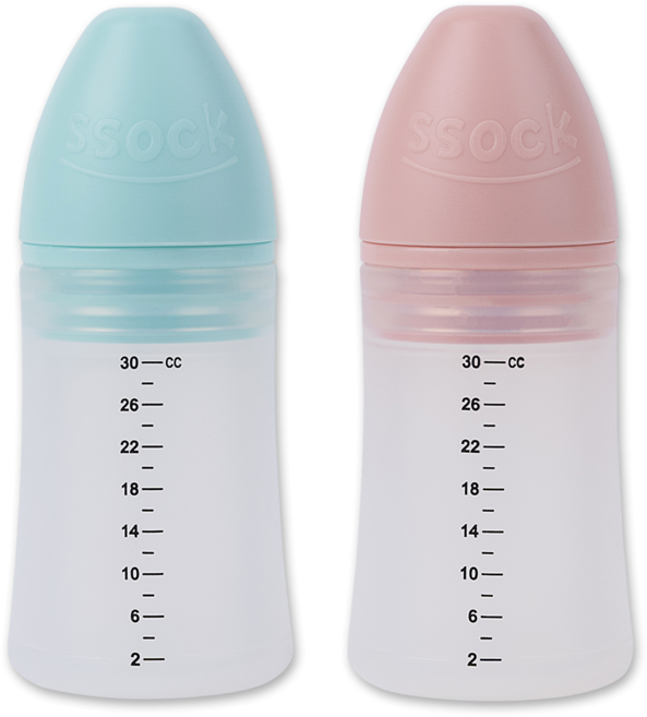 지엠팜 쏘옥 30ml 실리콘 투약병 핑크+민트 세트, 1개