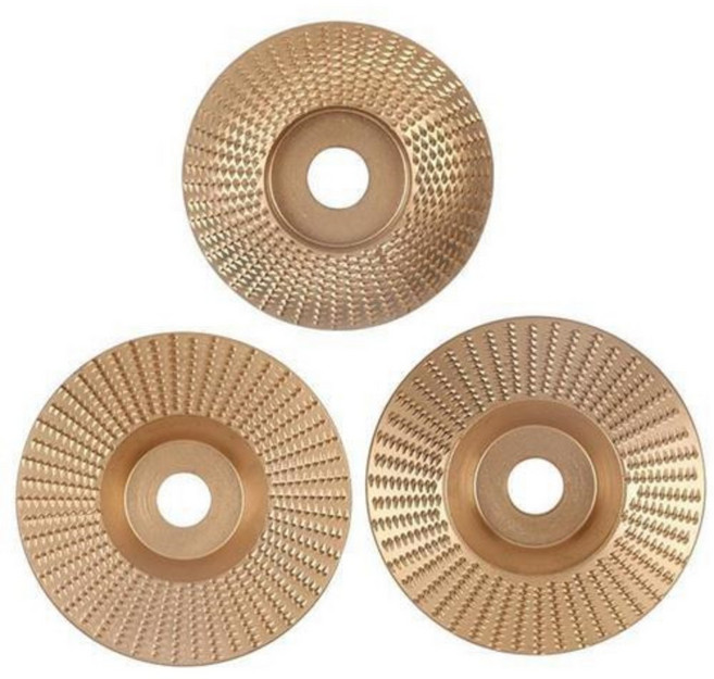 그라인더날 목재 나무 깎기 연마 컵 브러쉬 컵날 3종, 1세트