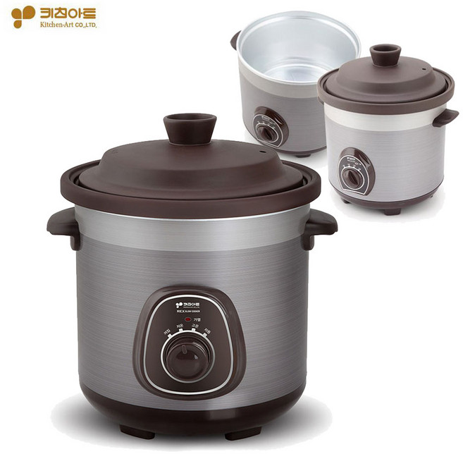 키친아트 렉스 저온가열 멀티 슬로우쿠커 약탕기 중탕기 맥반석 대추차, KP-2035_3.5리터