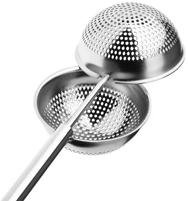 304 스테인리스 스틸 차 거름망 필터 차 찌꺼기 압착식 손잡이 확장형 휴대용 두꺼운 내구성 차 우려내는, 01 1pc