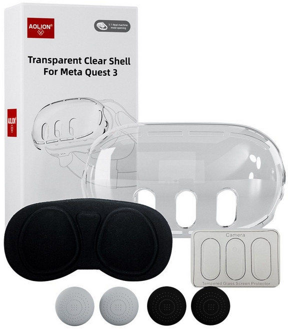 스냅케이스 메타퀘스트3 케이스 필름 팩 MQ3S, 1세트, 1개