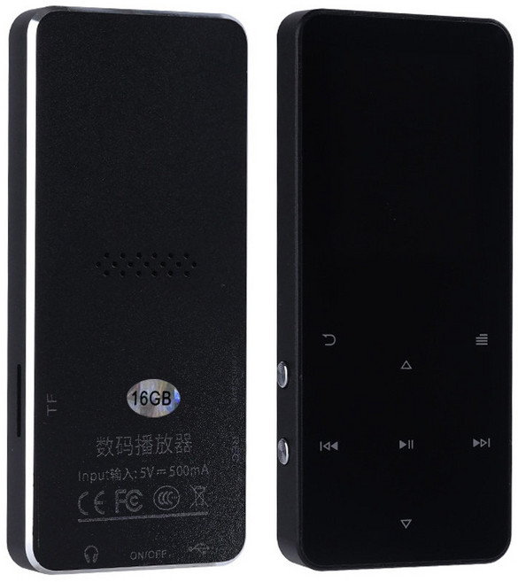 플레이어 시계 5 0 HiFi 전자책 카드 FM 음악 알람 MP3 금속 인치 내장 스피커 1 8 지지대 무선 MP4, [04] black, 4) black