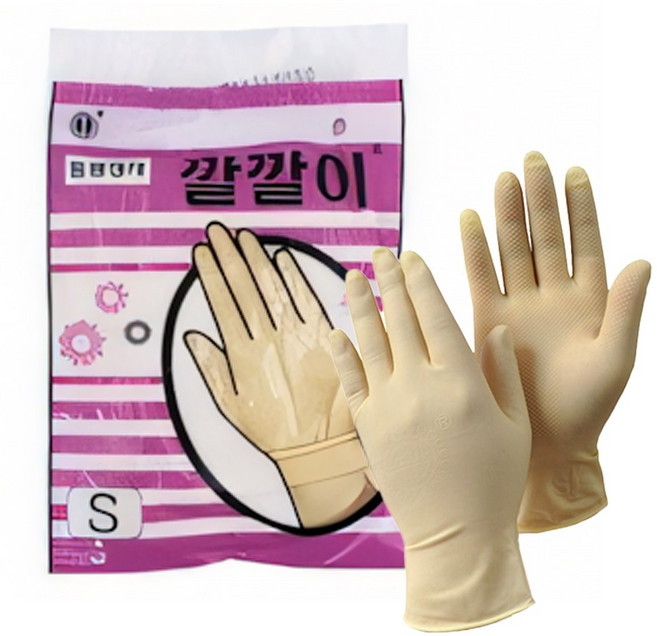 동광상사 깔깔이 미용장갑 중형 M, S(소형), 25개