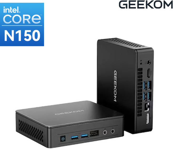 GEEKOM 미니PC Ari12 Lite (N150 / DDR4 8G / 256G NVMe / 윈도우11 Pro 포함) 기컴 사무용 기업용 미니피씨, Air12 Lite N150, WIN11 Pro, 256GB, 8GB, 블랙
