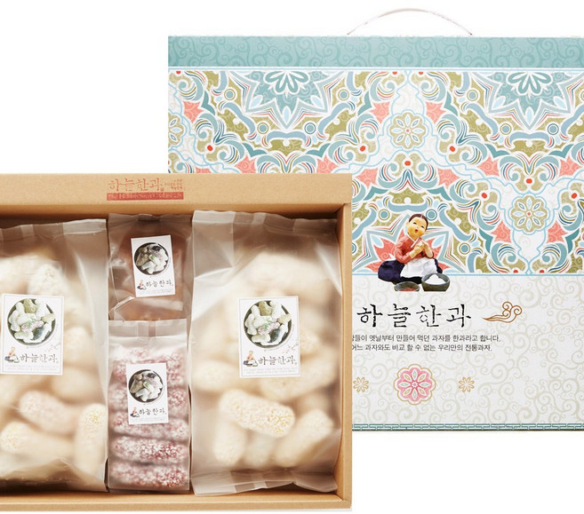 하늘한과 난설헌 찹쌀 유과 + 꿀약과 세트, 750g, 1세트