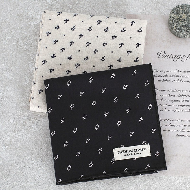 2장 3장 세트 미디엄템포 여성 남자 손수건 순면100% 국산