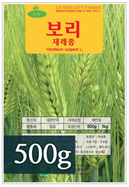노지파종용 재배보리씨앗 500g 영농사 재배용 보리씨, 2개