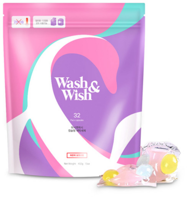 워시앤위시전진바이오팜 캡슐세제, 1개입