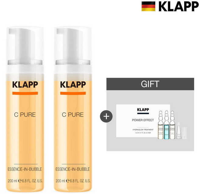 [스페셜]클랍 C-PURE C퓨어 에센스 인 버블 2병구성+증정 앰플 1박스 (앰플 EXP.26.11), 2개, 200ml