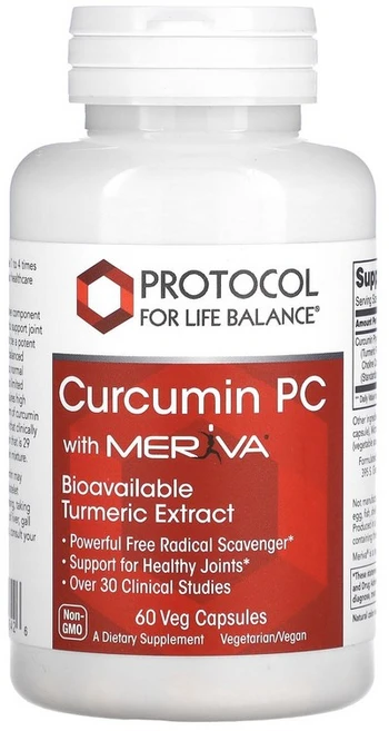 Protocol for Life Balance 메리바 함유 커큐민 PC 베지캡슐 60정, 1개 - 쿠팡