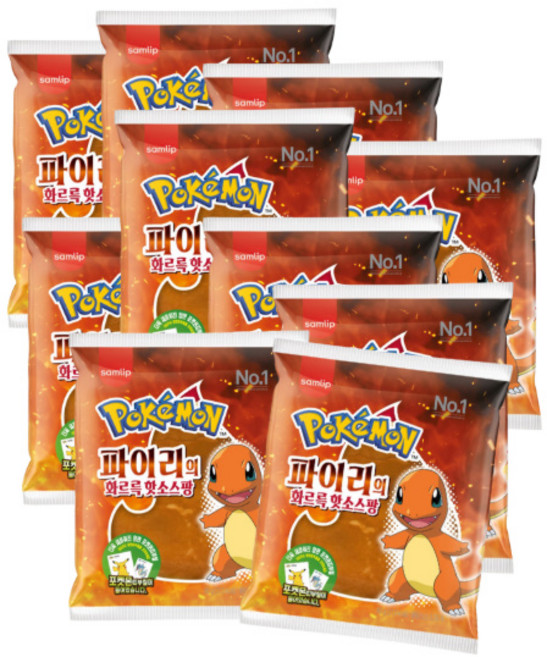 삼립 포켓몬 파이리의 화르륵 핫소스팡 90g x 12봉, 10개