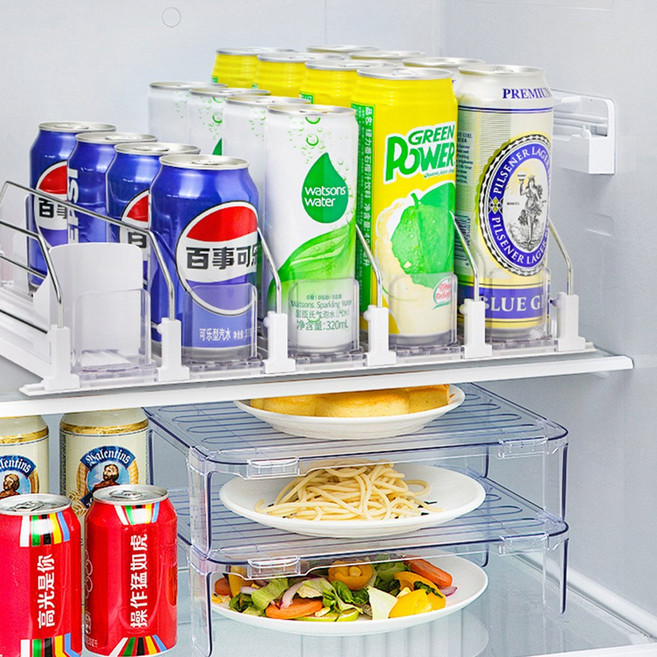 훈훈한생활 냉장고 캔 음료 정리 디스펜서 음료수 트레이