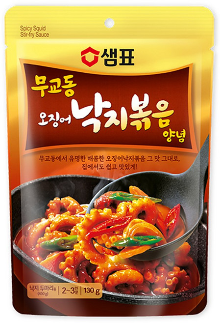 샘표 별미여행 무교동 오징어 낙지볶음 양념, 130g, 8개