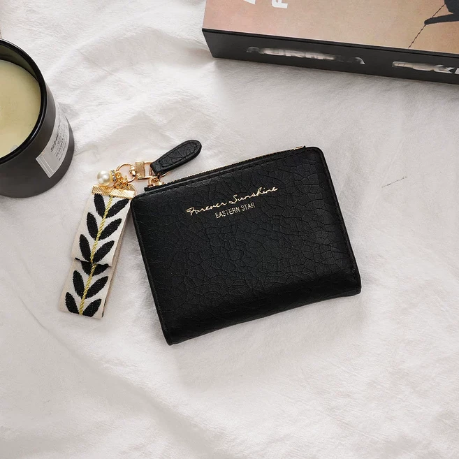 FINE ART 여성 학생 미니 지갑 반지갑 지퍼형 동전지갑 키링 카드지갑