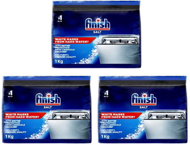 finish 洗碗機軟水鹽, 1kg, 3套